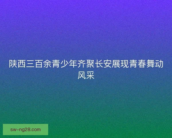 陕西三百余青少年齐聚长安展现青春舞动风采
