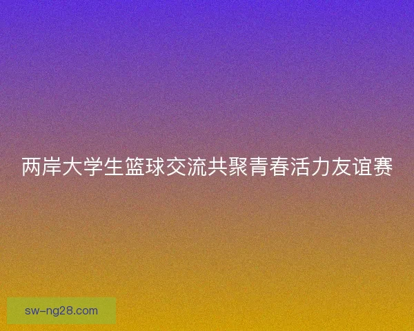 两岸大学生篮球交流共聚青春活力友谊赛